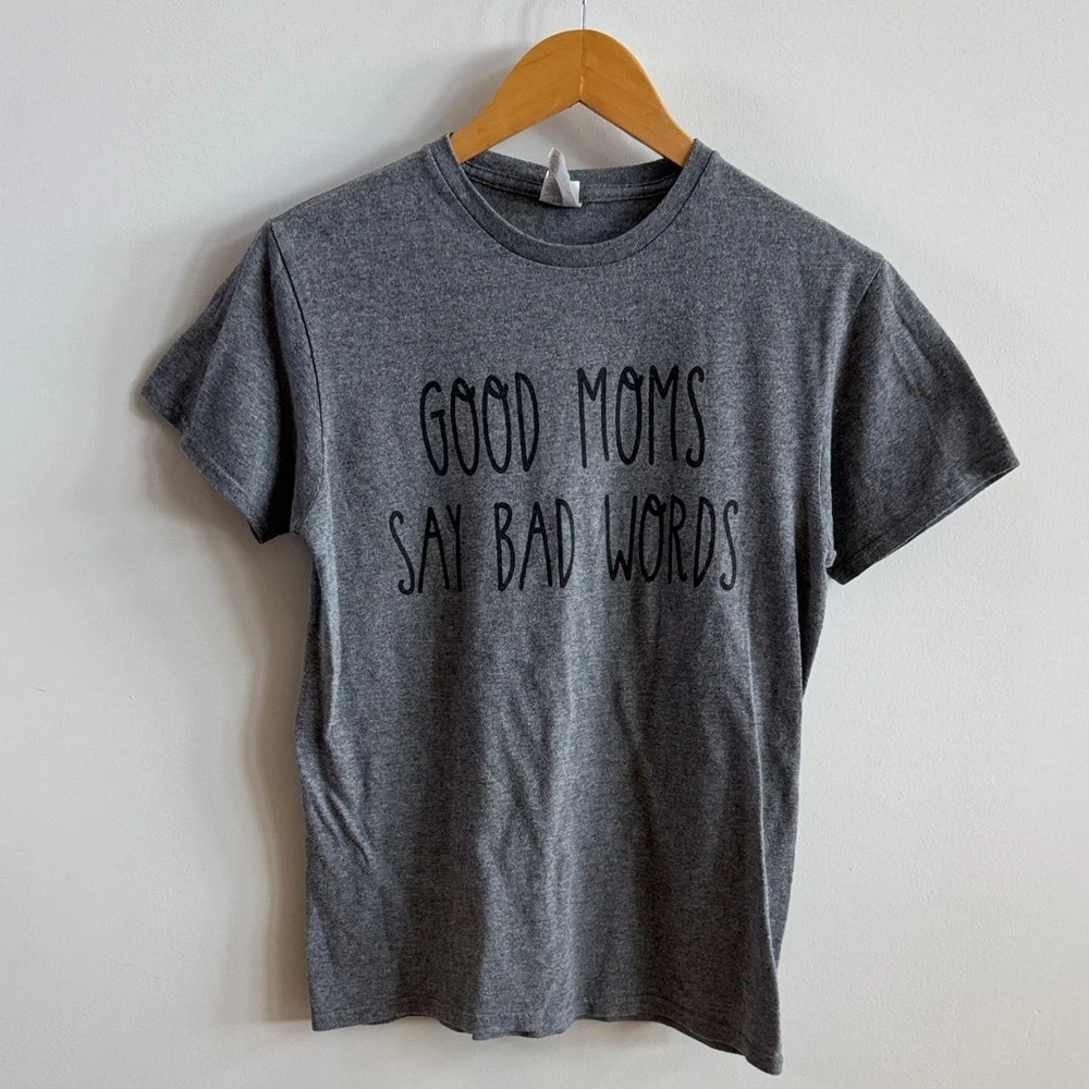 Gray Graphic Tee – “Good Moms Say Bad Words” - Picture 2 of 5